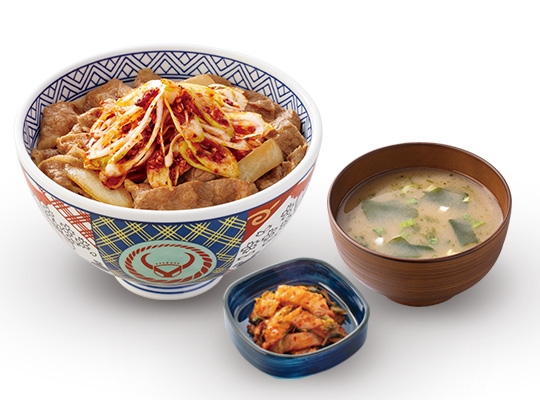 ねぎラー油牛丼＋キムチセット