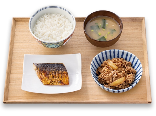 牛さば定食