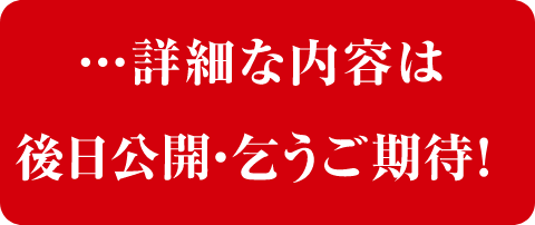 詳細な内容は後日公開・乞うご期待!