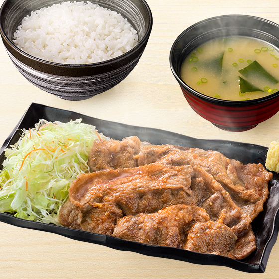 牛カルビ生姜定食