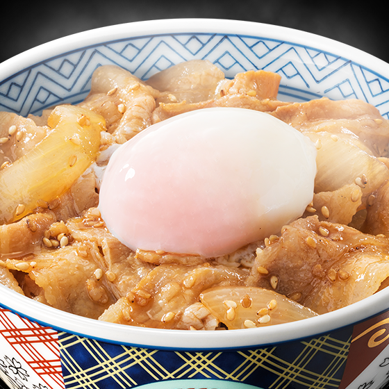 豚半熟玉子丼