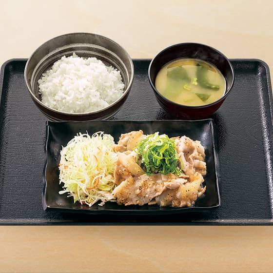 ねぎ塩豚定食