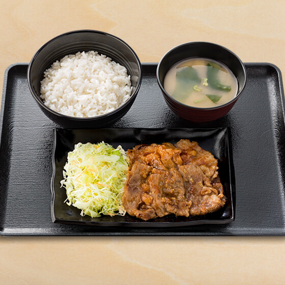 牛カルビ生姜定食