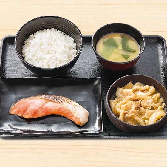豚鮭定食