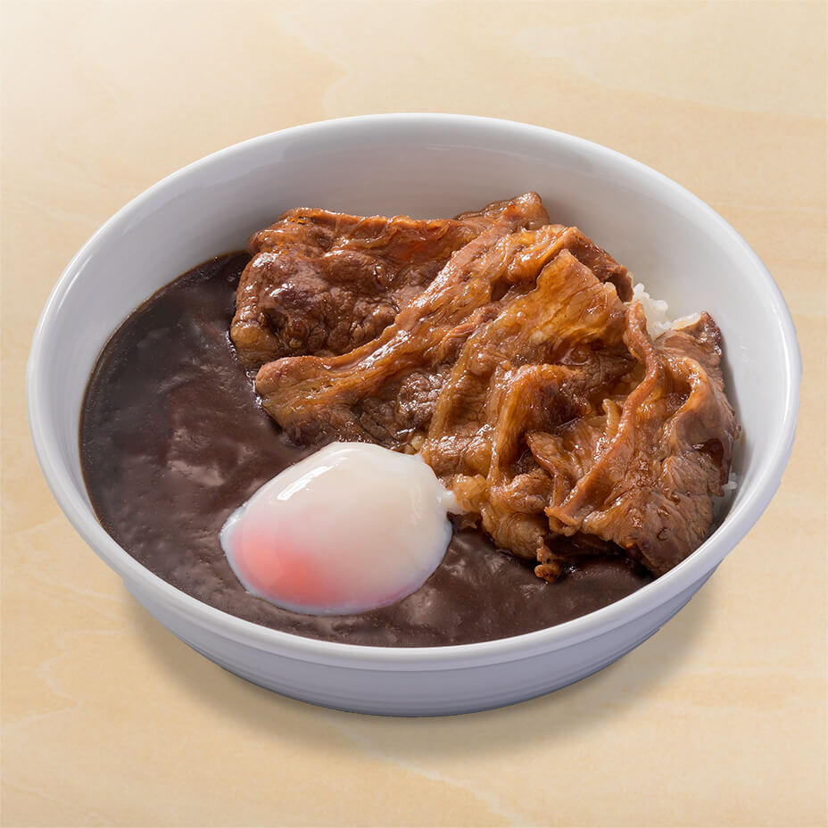 カルビ×半熟玉子黒カレー