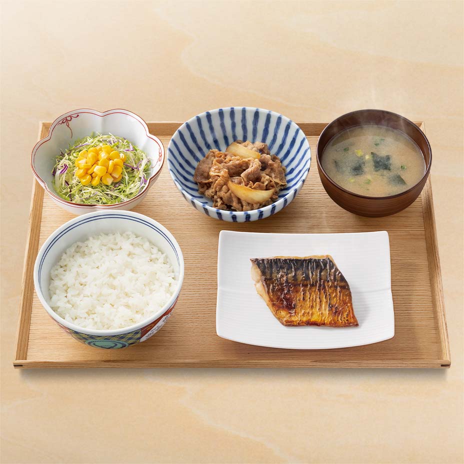 塩さば牛小鉢定食