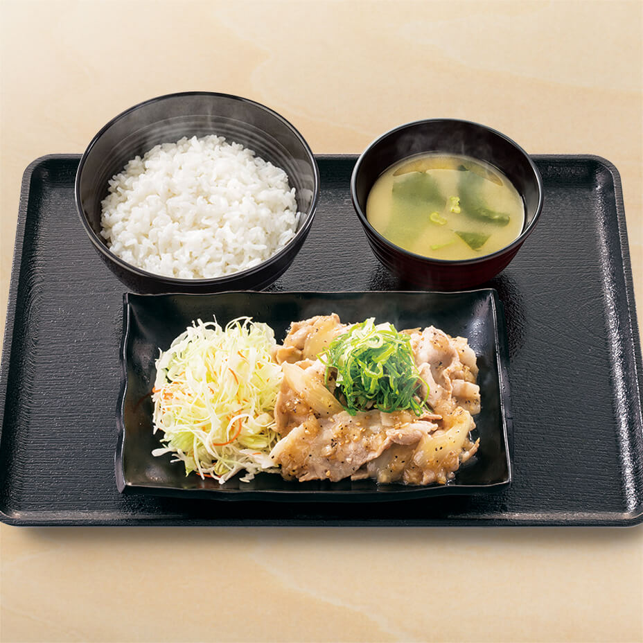 ねぎ塩豚定食