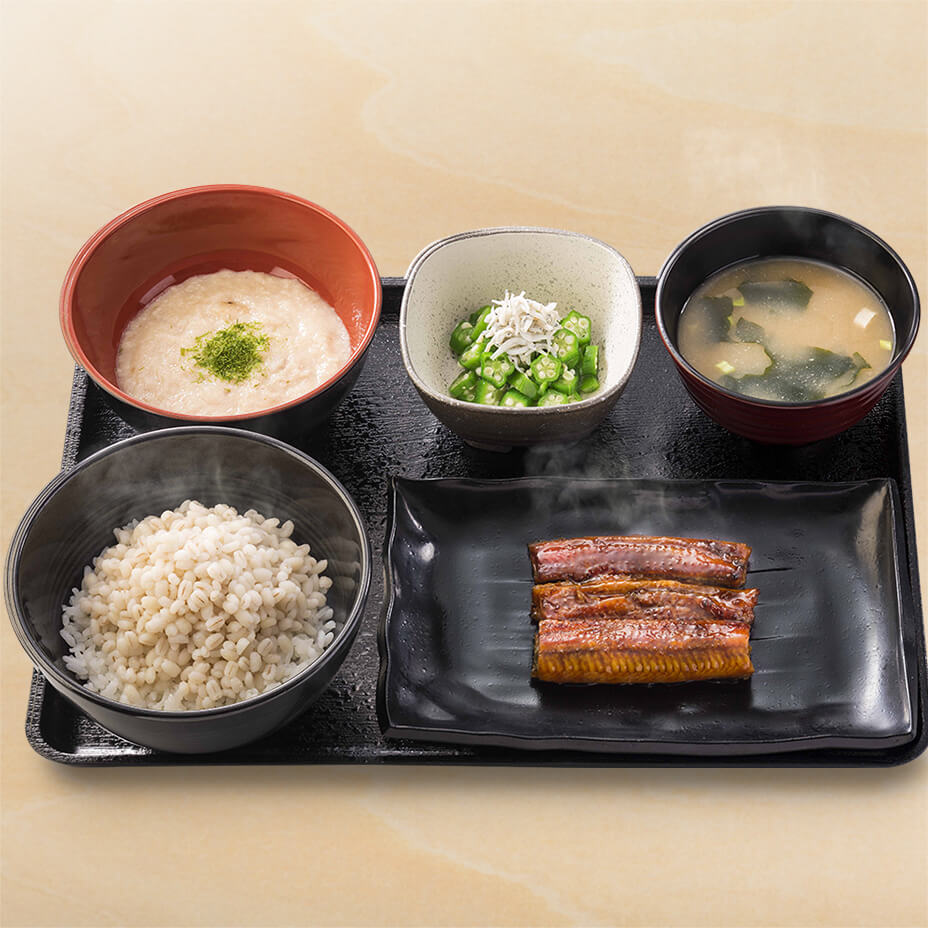 鰻皿麦とろ御膳