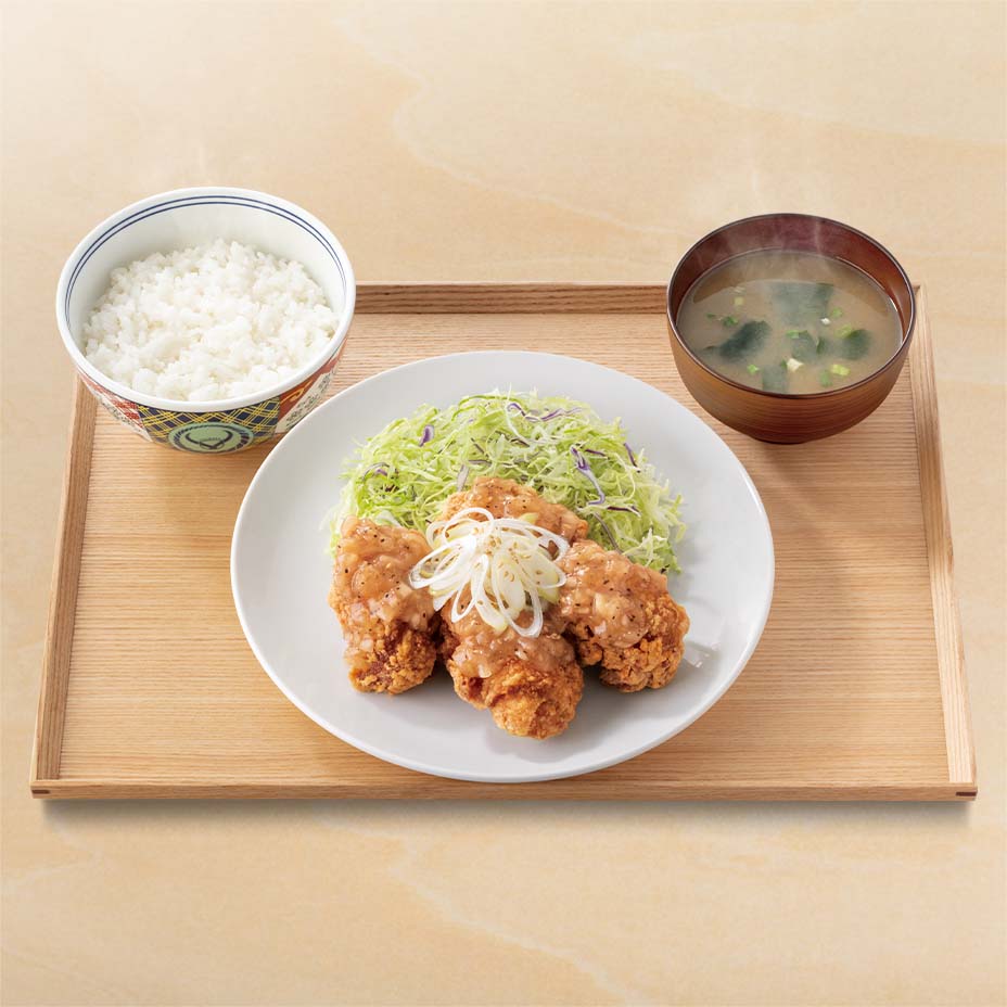 ねぎ塩から揚げ定食