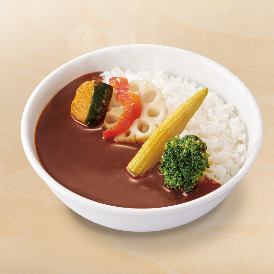 黒カレーON野菜