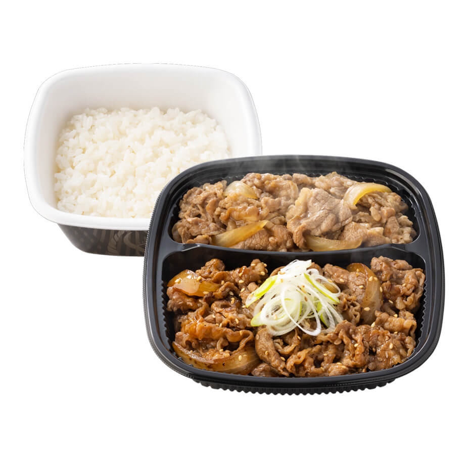 Ｗ弁当（牛皿・牛焼肉）