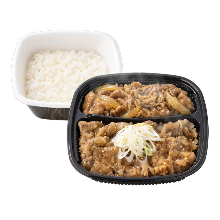 Ｗ弁当（牛皿・ねぎ塩牛カルビ）