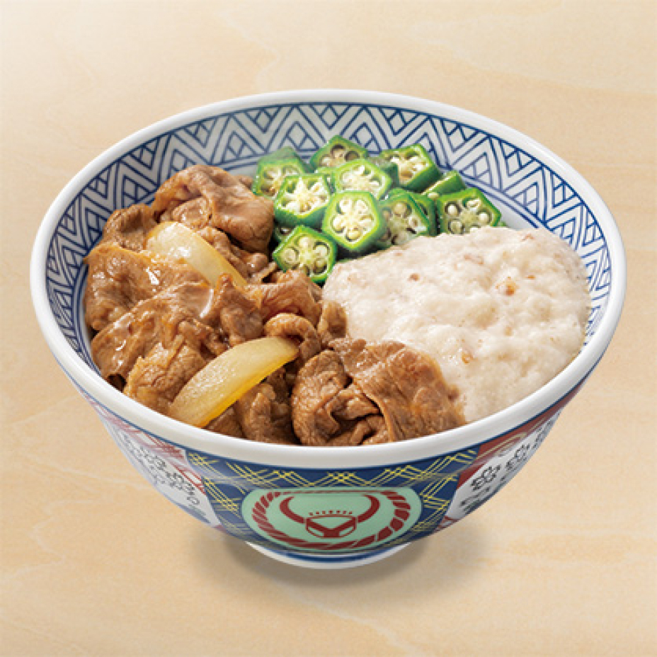牛麦とろ丼