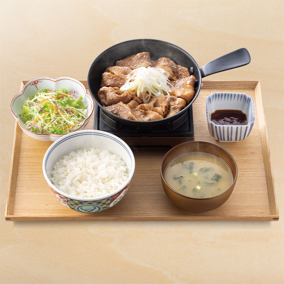 牛鉄板カルビ定食