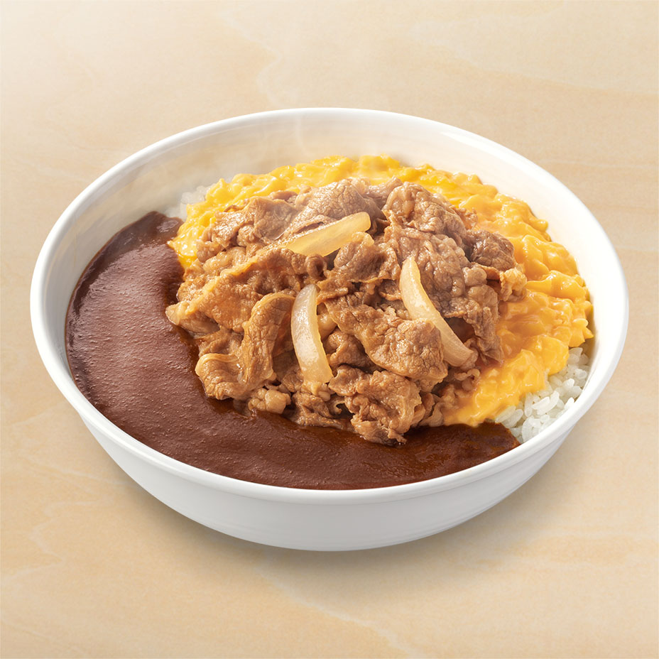 肉だく牛オム黒カレー