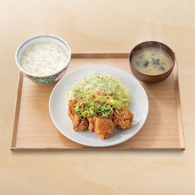 ピリ辛青ねぎから揚げ定食