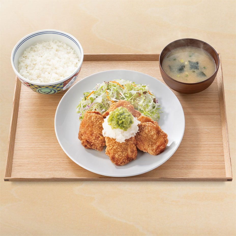 鬼おろしわさびから揚げ定食