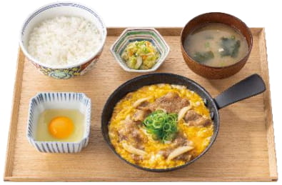 月見牛とじ御膳