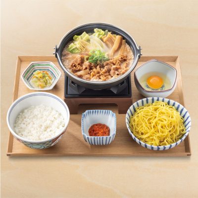 牛肉玉ラーメン鍋膳(とんこつ)