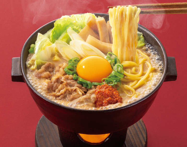 牛肉玉ラーメン鍋膳(とんこつ)