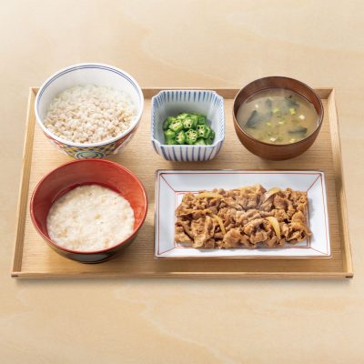 麦とろ牛皿御膳