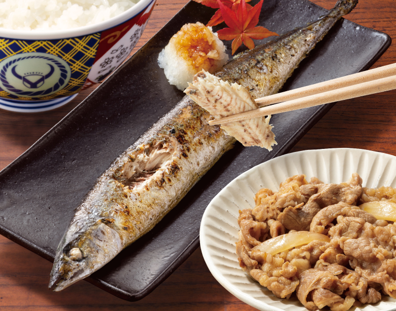 牛さんま定食